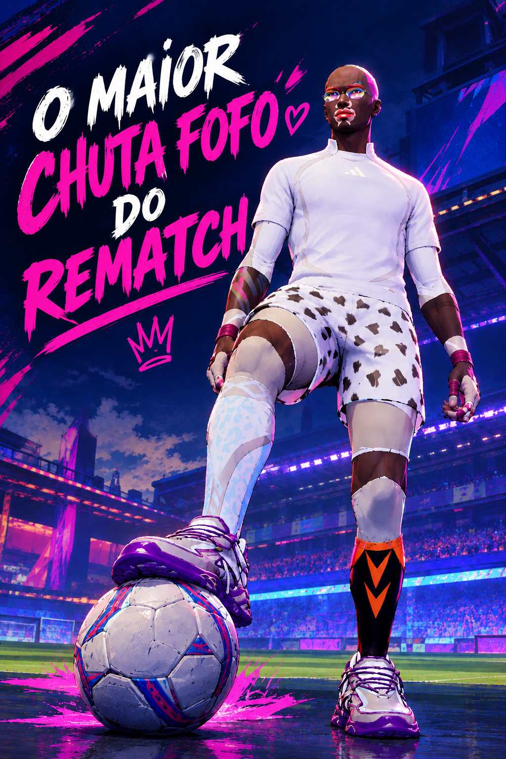 Personagem de Rematch em um estádio